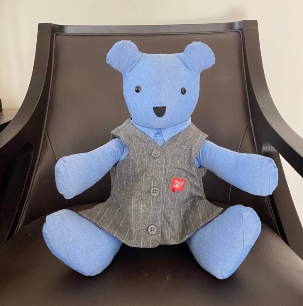 Memory Bear With Vest - Etsy