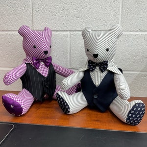 Memory Bear With Vest - Etsy