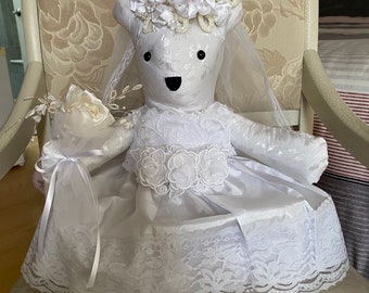 Memory Bear From Wedding Dress