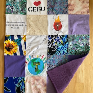 Memory T-shirt Blanket, Memory Blanket, T-shirt Quilt, Custom Made Quilt image 4