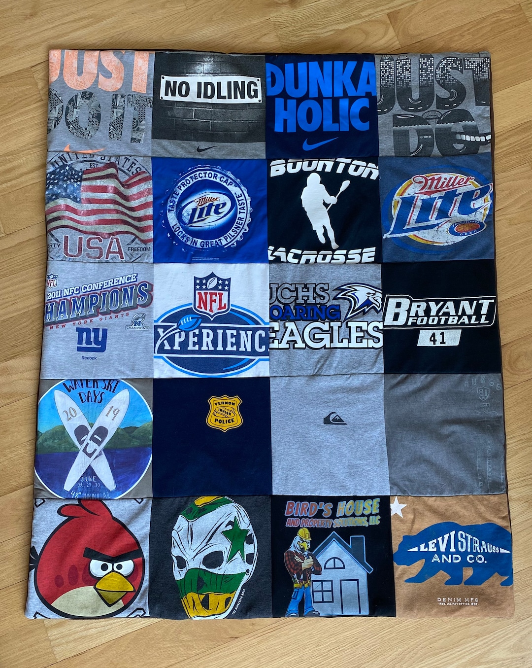 Memory Tshirt Blanket, Memory Blanket, Tshirt Quilt, Custom Made