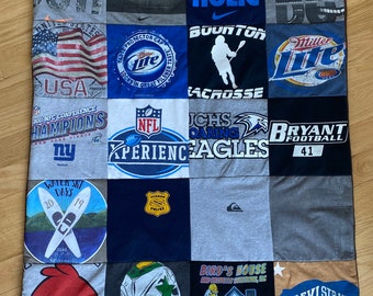 Memory T-shirt Blanket, Memory Blanket, T-shirt Quilt, Custom Made Quilt