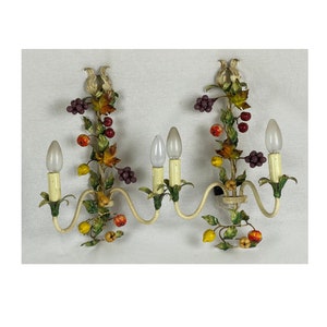 French Toleware floral wall sconces / Lights