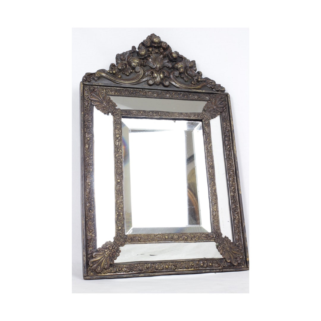 French Antique Cushion Mirror Etsy