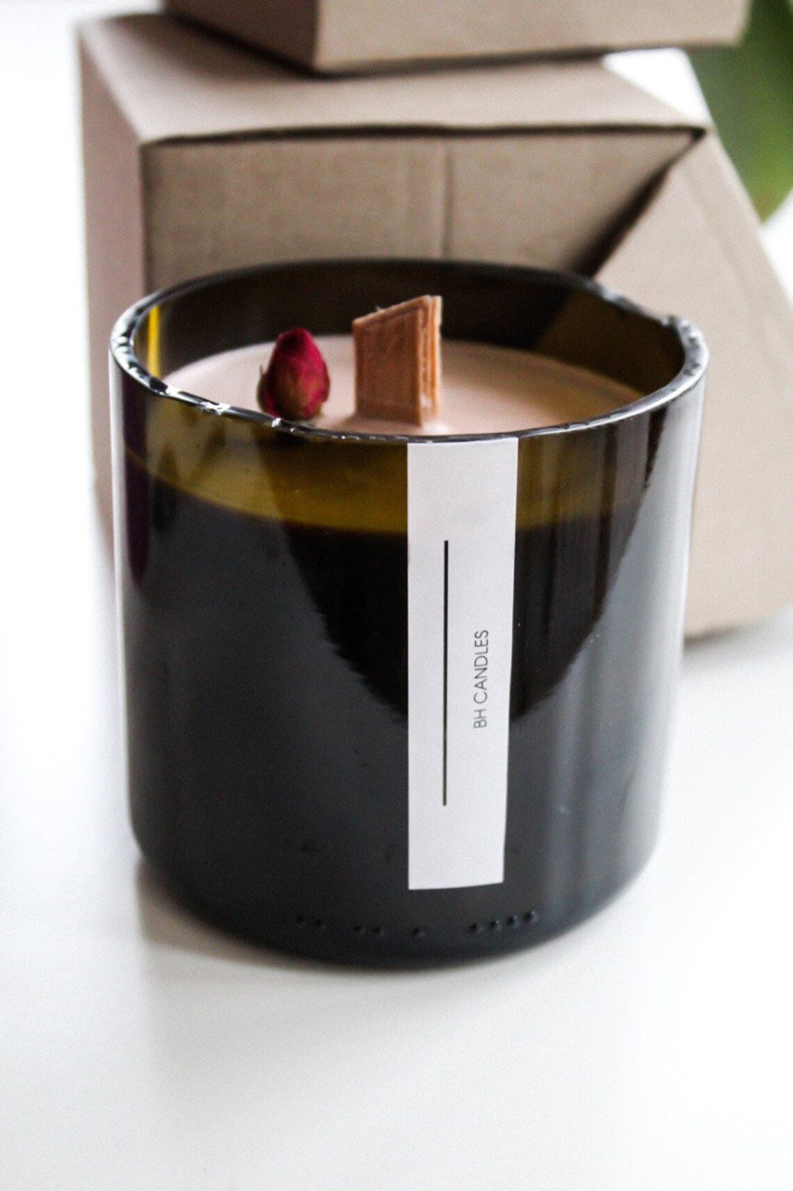 Wine Bottle Candle Organic Soy Wax Candles Cozy Home Book Etsy