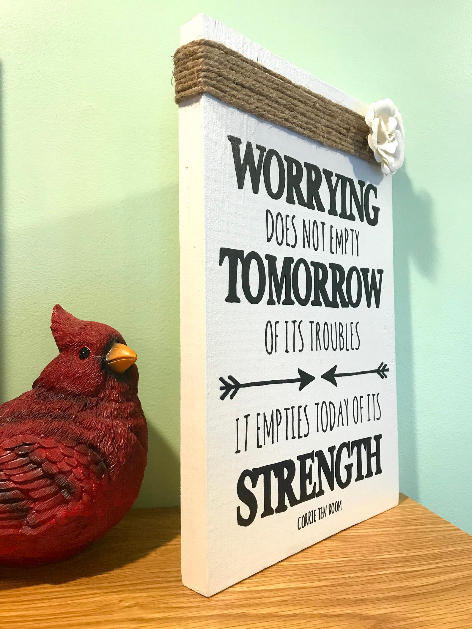 StandAlone Real Wood Sign with Inspirational Quote. Etsy