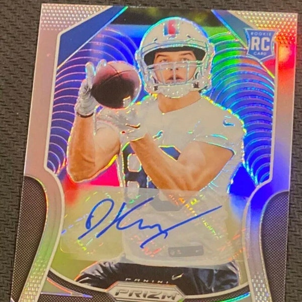 Dawson Knox Rookie Card 2019 NFL Panini Silver Prizm Autograph Buffalo Bills Star Rookie TE Bills Mafia Birthday Gift Idea Mint Collectible