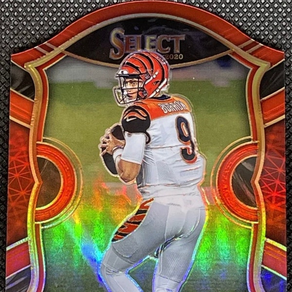 Joe Burrow  Rookie Card 2020 NFL Panini Select Red Die Cut Holo Bengals Rookie Quarterback Sensation Birthday Gift Idea Mint Collectible