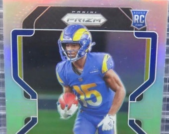 Tutu Atwell Rookie Card 2021 NFL Panini Prizm Variation Silver Holo Prizm Rams Star Rookie Wide Out Birthday Gift Idea Mint Collectible