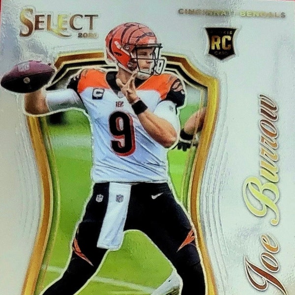 Joe Burrow Rookie Card 2020 NFL Panini Select Bengals Star Rookie Quarterback Perfect Birthday gift Idea Mint Collectible