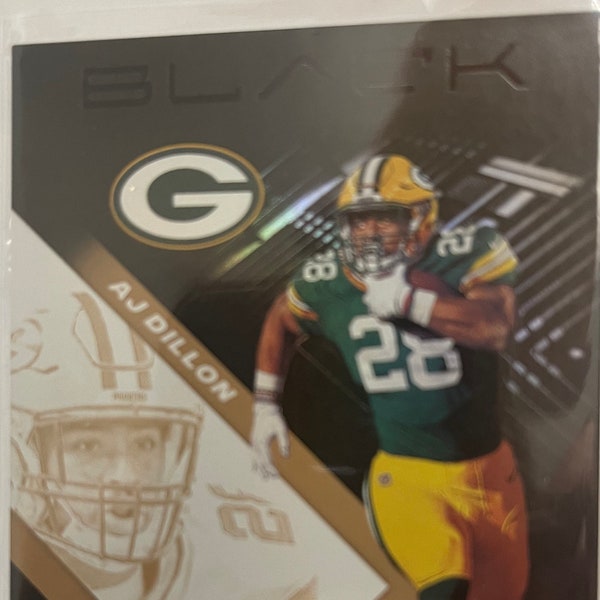 AJ Dillion Rookie Card 2020 NFL Panini Black Autograph Ultra Rare /25 Packers Star Rookie RB Sensation Birthday Gift Idea Mint Collectible