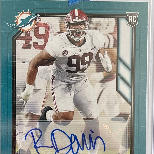 Raekwon Davis Rookie Card 2020 NFL Panini Playoff Autograph Dolphins Star Rookie DEF Birthday Gift for Him or Her Mint Gift Idea