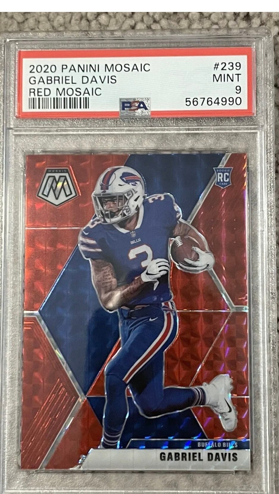 Gabriel Davis 2020 Rookie Card Panini Mosaic Red Prizm PSA - Etsy