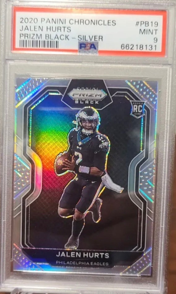 Jalen Hurts Rookie Card 2020 NFL Panini Black Prizm Holo Rare PSA