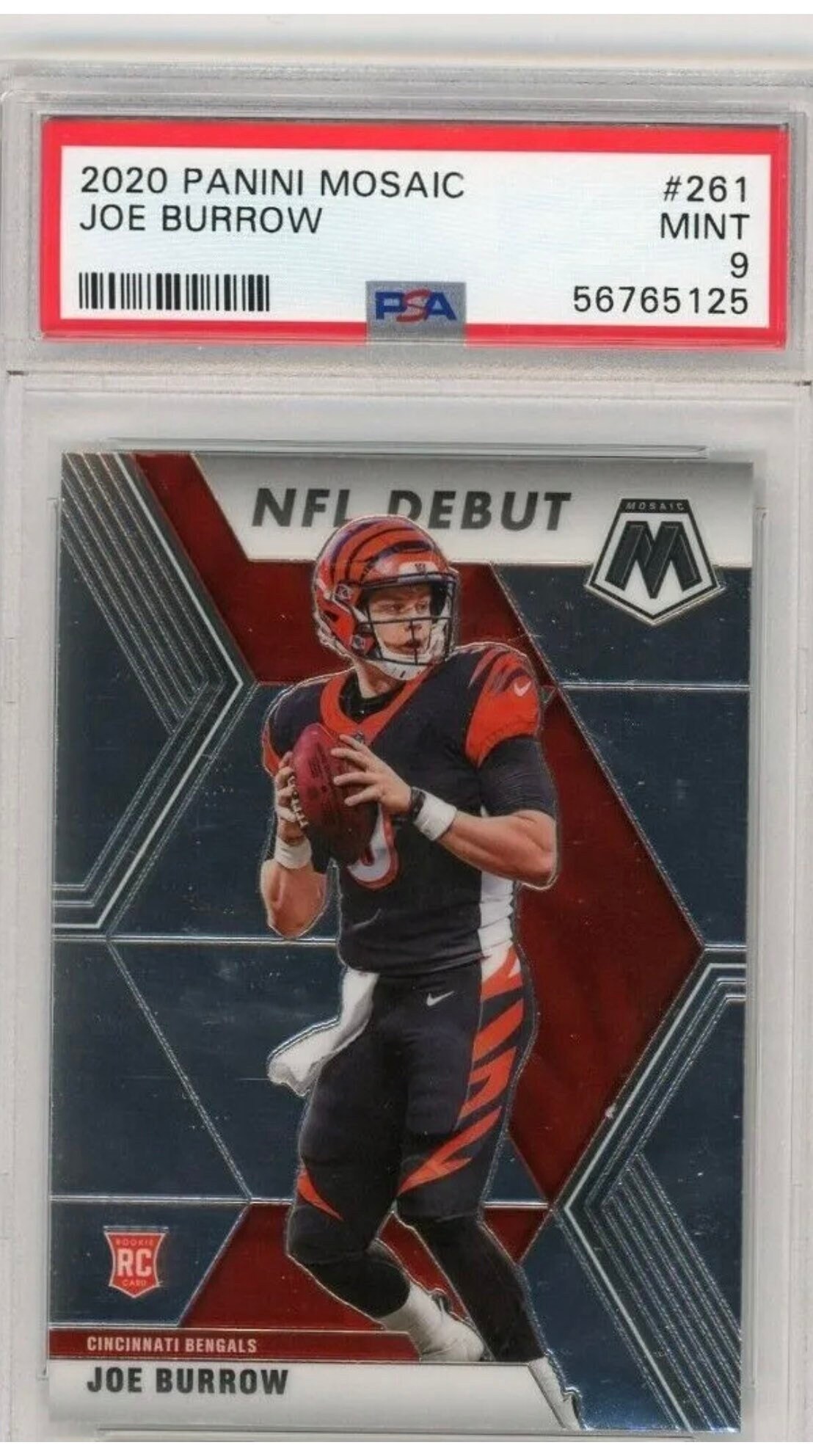 Joe Burrow Select Rookie Card 2020 Panini Mosaic Joe Burrow Rookie Card #261 – Cincinnati Bengals – Mint Condition, Ungraded (Investment RC) 2020 Panini Mosaic Burrow - Foto 11