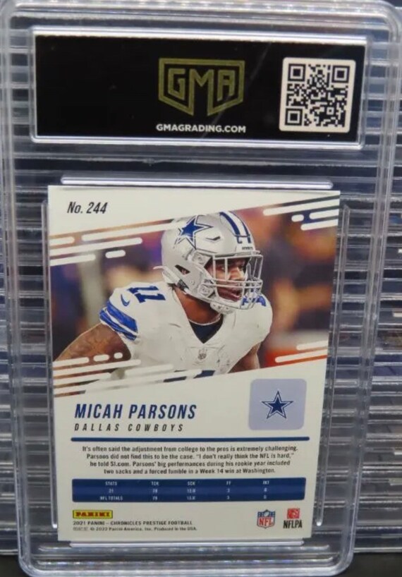 Micah Parsons Rookie Card 2021 NFL Panini Prestige GMA Graded - Etsy