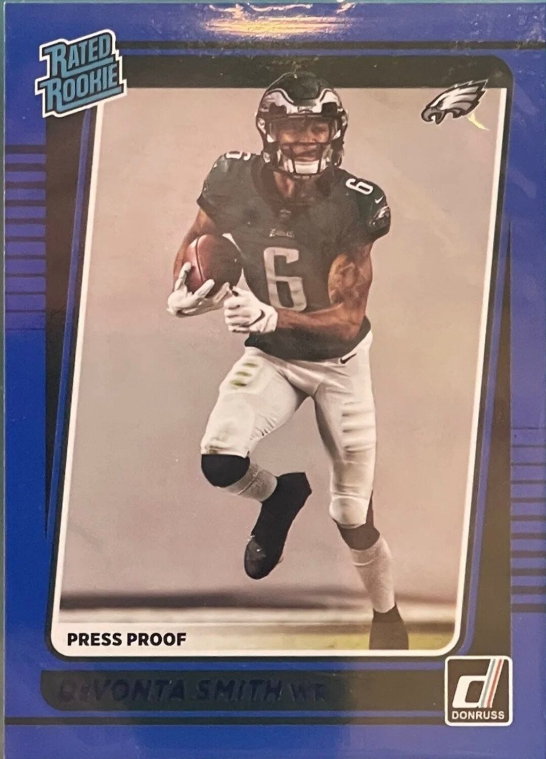 Devonta Smith Rookie Card 2021 NFL Panini Donruss Rated Rookie Blue