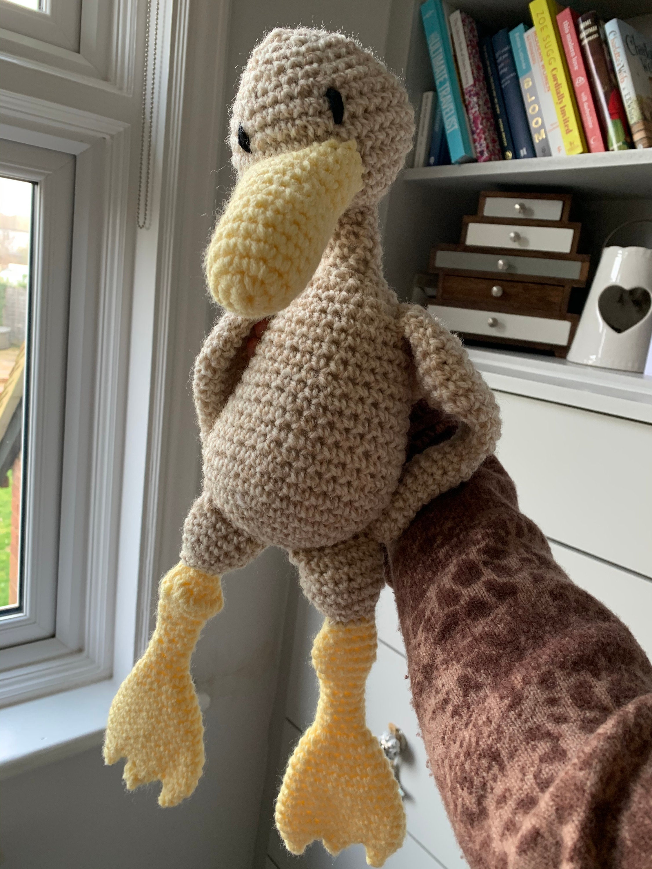 Large soft homemade crocheted Duck. Etsy