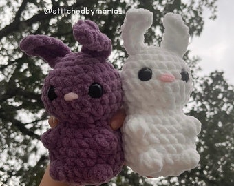 Minimal-Sew Chubby Bunny Crochet Pattern | No Sew Easter | Rabbit Stuffy Pattern | Easter Rabbit Crochet | Crochet Bunny | Crochet Easter