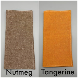 Men’s Pocket Squares - Solid Colors: Nutmeg / Tangerine