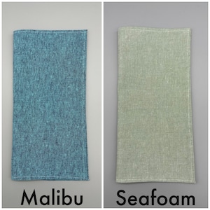 Men’s Pocket Squares - Solid Colors: Malibu / Seafoam