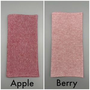 Men’s Pocket Squares - Solid Colors: Apple / Berry