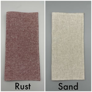 Men’s Pocket Squares - Solid Colors: Rust / Sand