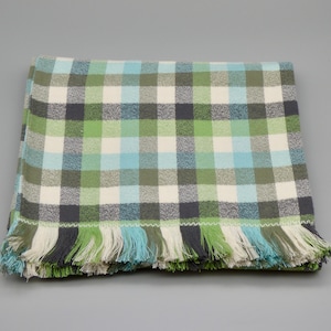 Men&#39;s Scarf - Green and Blue Plaid