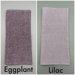 Men’s Pocket Squares - Solid Colors: Eggplant / Lilac