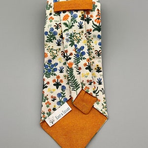Men's Necktie Wispy Wildflowers on Cream - Etsy