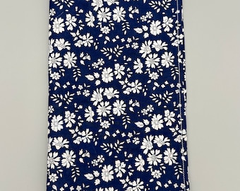 Liberty of London Men’s Pocket Square - Mums on Navy
