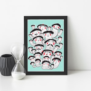 Skurrile Oyster Pilz Illustration