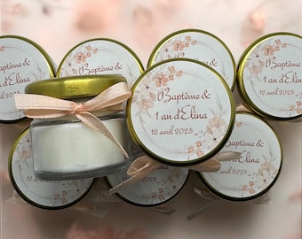 Mini Bougie évènement de 30g avec bouchon à vissé et ruban ou cordelette