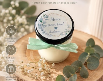 Petite Bougie évènement de 35g avec bouchon à vissé (noir oi doré) et ruban ou cordelette