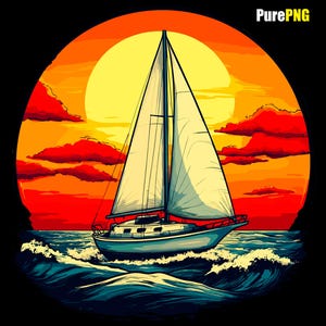 Sailboat clipart | sailboat png with transparent background for commercial and personal use
