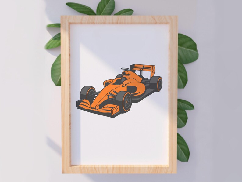 Orange Race Car Clipart: PNG Transparent Background for Commercial Use ...