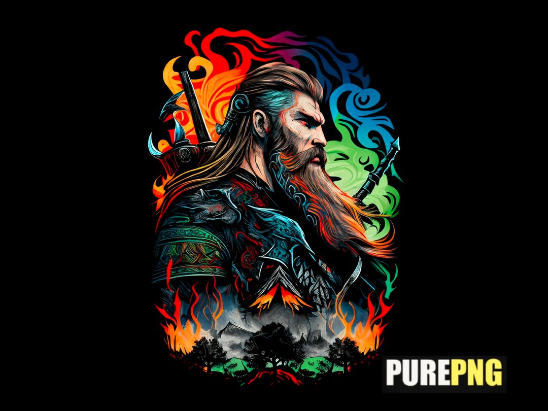 Viking Warrior, Viking Art Png Digital Design File Downloadable Product