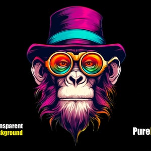 Monkey png, monkey clipart png transparent background, free for commercial use, colorful design perfect for monkey lovers