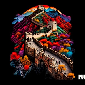 Great Wall of China png | digital art design file | downloadable | product design sublimation PNG