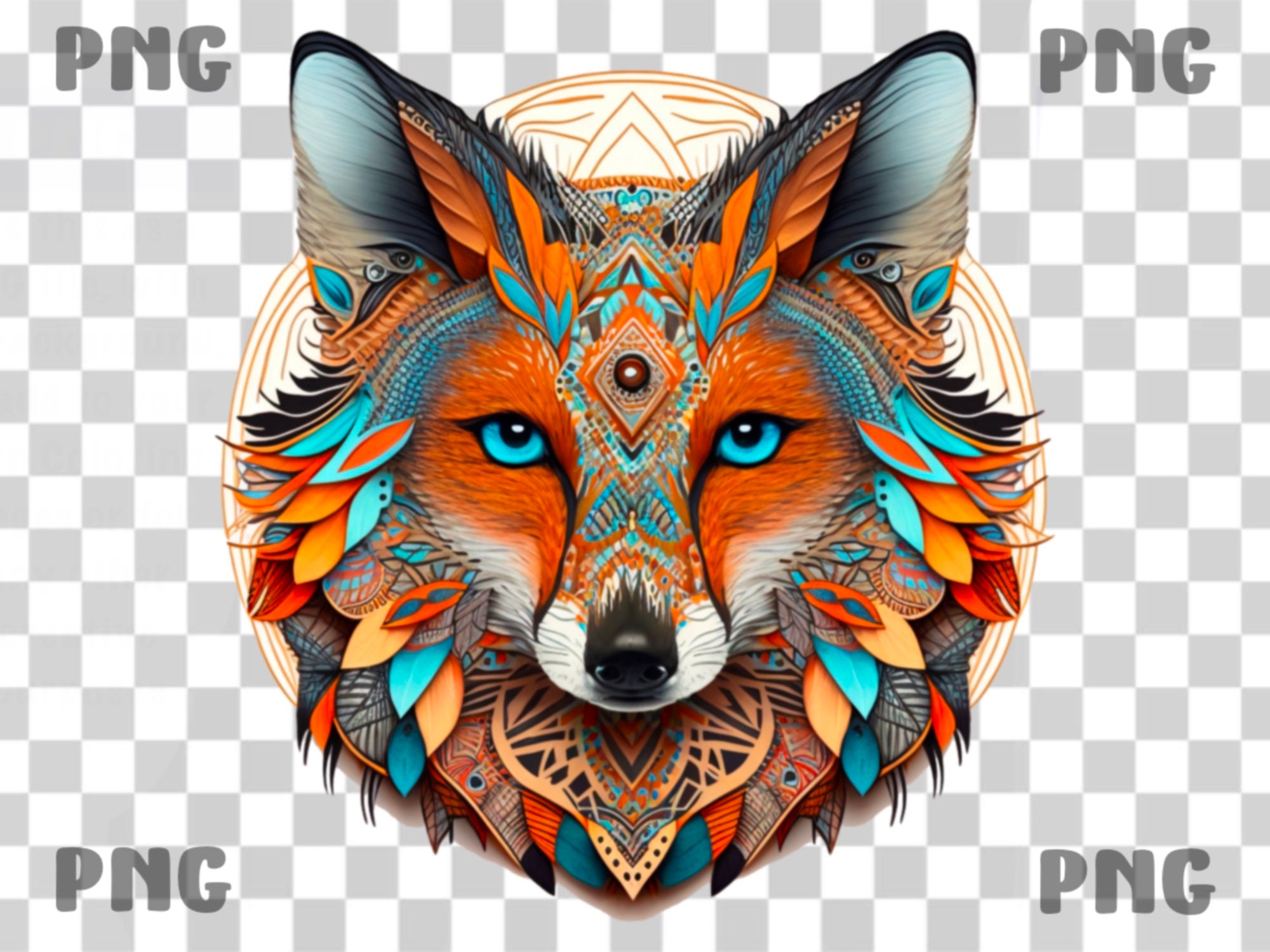 Fox Face Png Clipart Fox Face Digital Art Design File Downloadable ...