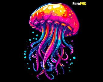 クラゲの単一のクリップアート。クラゲのグラフィック。デジタル画像
