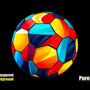 Soccer ball png, soccer clipart png transparent background, free for commercial use, colorful design perfect for soccer lovers