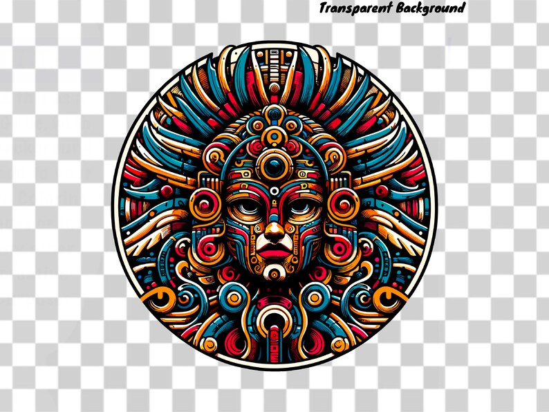 Aztec Png Goddess of Water Chalchiuhtlicue, Aztec Clipart Pattern ...