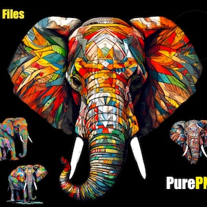 Elephant PNG elephant clipart png file set of 4 transparent background elephant design for elephant art png for commercial use