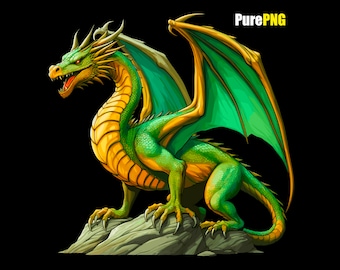 Green Dragon png Dragon clipart png file, transparent background, dragon design for Dragon lovers, Dragon art png for commercial use