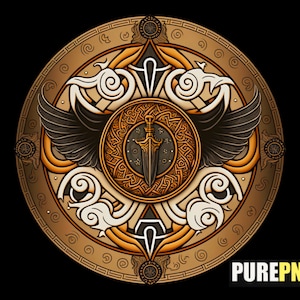 Viking shield png, viking warrior accessory  | digital design file | downloadable | product design sublimation PNG