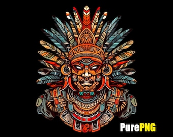 Guerreiro Asteca PNG: Design de Clipart (Uso Comercial e Pessoal)