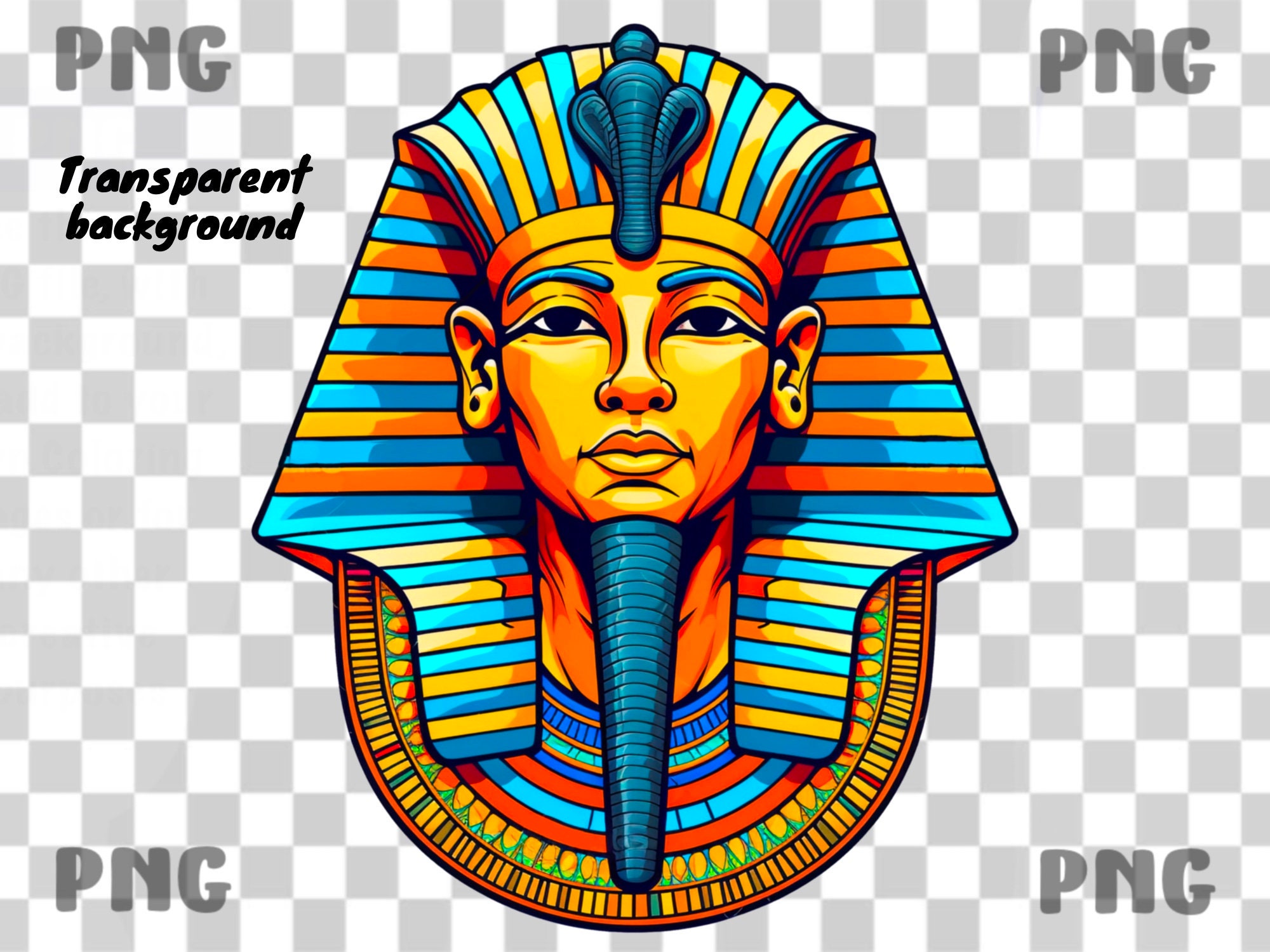 Egyptian Pharaoh PNG Clipart: Ancient Egypt Design (digital Download ...