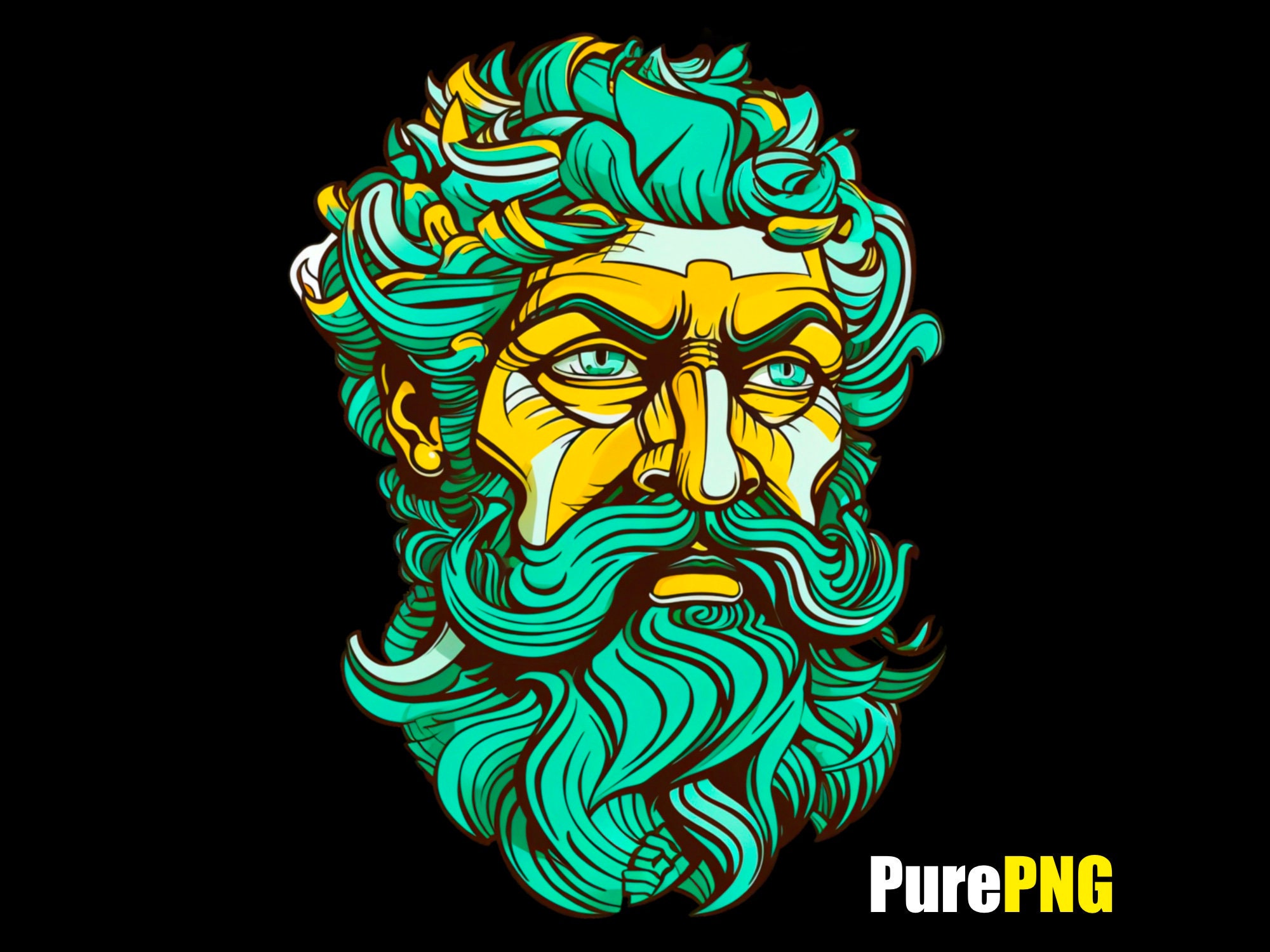 Greek Mythology Png Zeus Png Bold Colors Ancient Greek Clipart Design ...