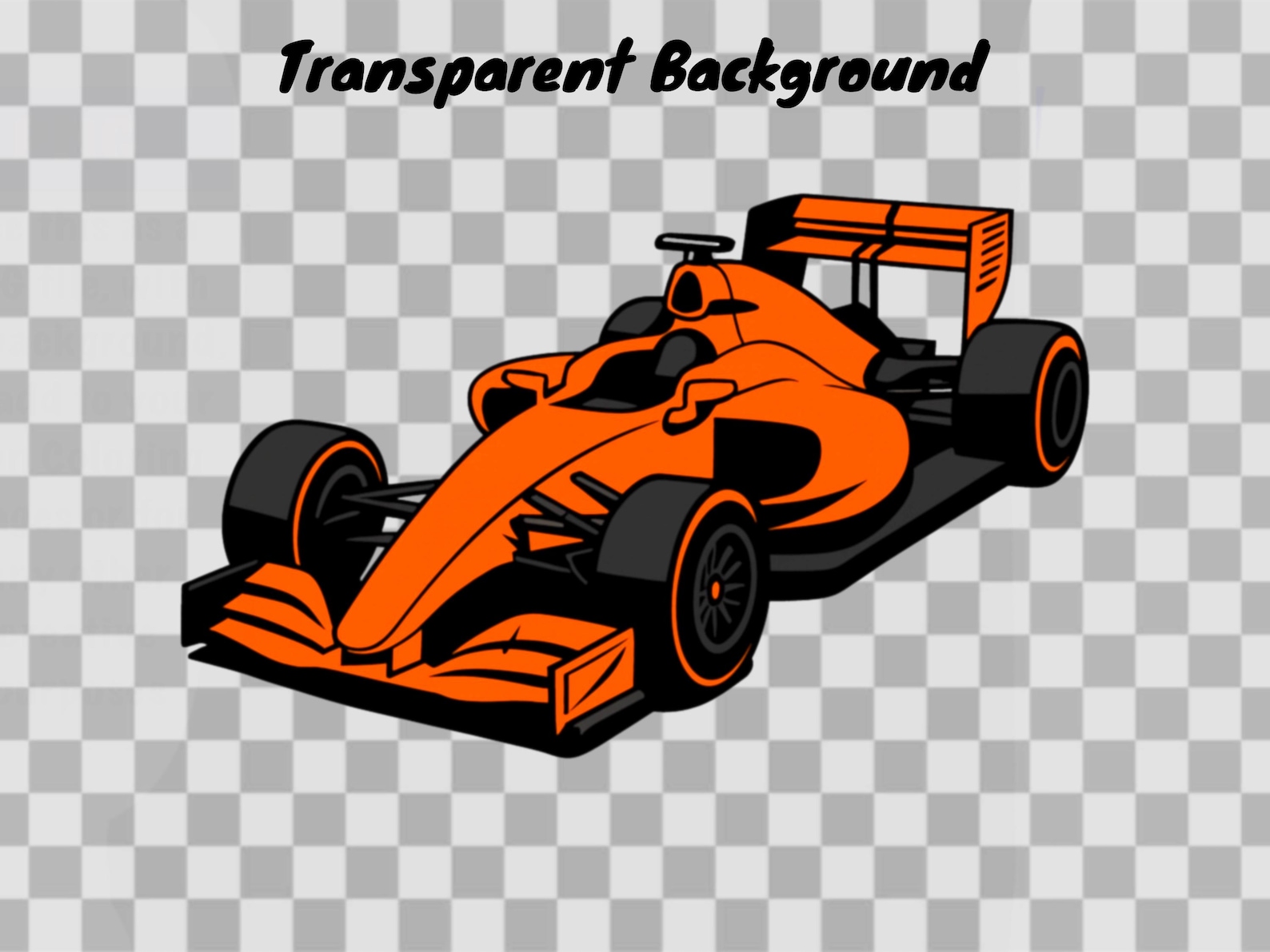 Orange Race Car Clipart: PNG Transparent Background for Commercial Use ...
